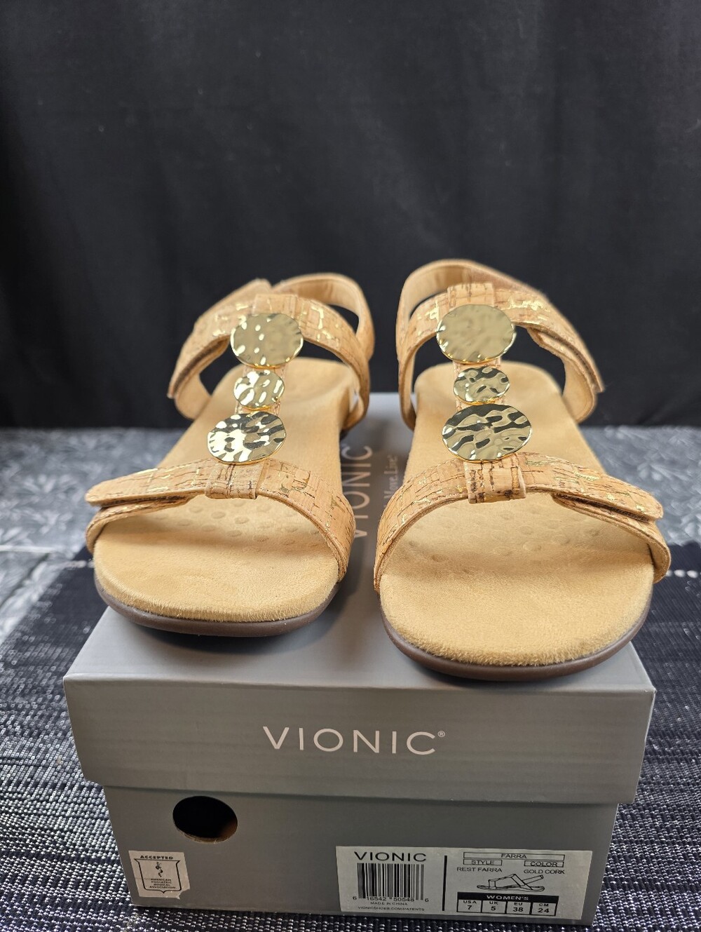 Vionic Farra Cork Strap Sandals - Picture 2 of 5